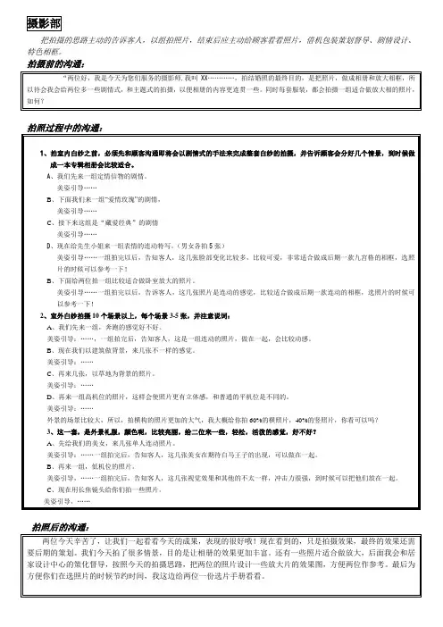 选样部对摄影部规范