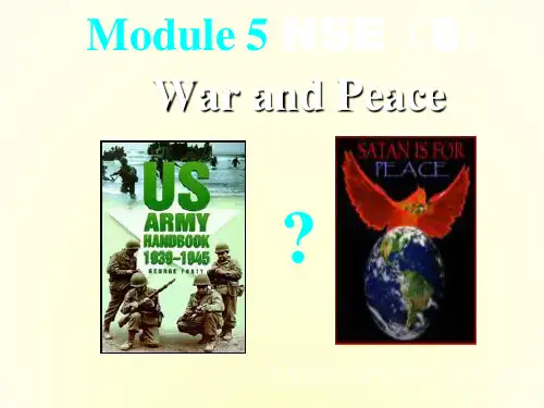 外研版英语必修6 Module6 War and peace