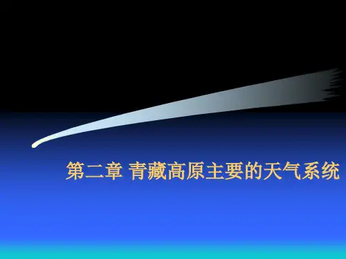 cha2 青藏高原主要的天气系统 《高原气象学进展》课件