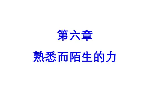 2023年中考物理复习课件--第6章熟悉而陌生的力