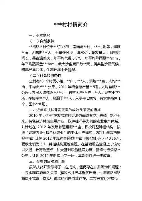 村情简介