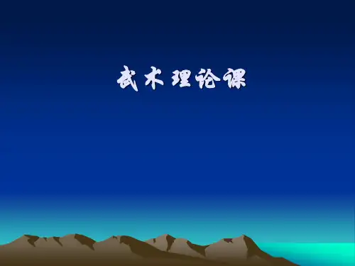 武术理论课