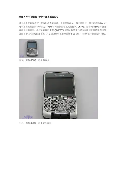 黑莓8300拆机图 带你一探黑莓的内心