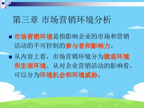 企业市场营销环境分析(ppt 22页)