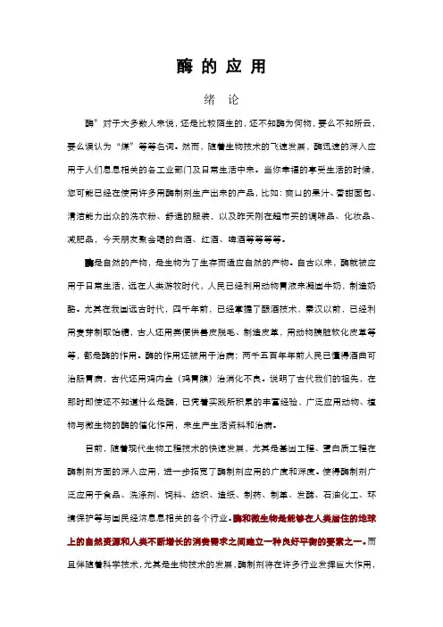 酶的应用