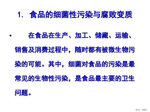 第三章第三节  食品的生物性污染