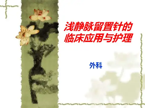 浅静脉留置针应用及维护ppt课件-精品文档