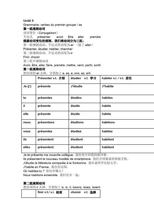 02-语法课件——动词变位、自反代词