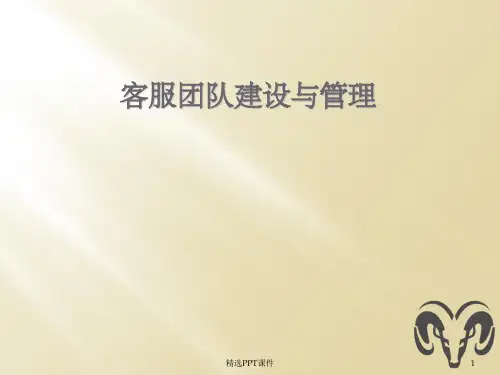 客服团队建设与管理PPT课件