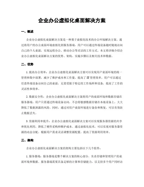 企业办公虚拟化桌面解决方案