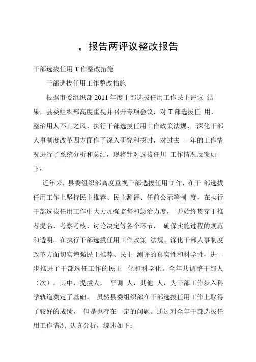 一报告两评议整改报告.docx