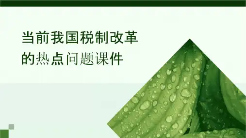 当前我国税制改革的热点问题课件