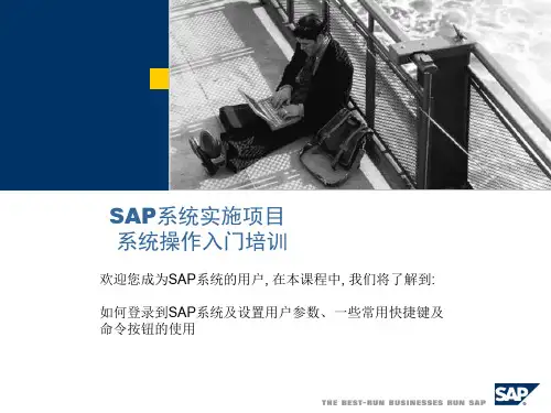 SAP管理系统操作培训