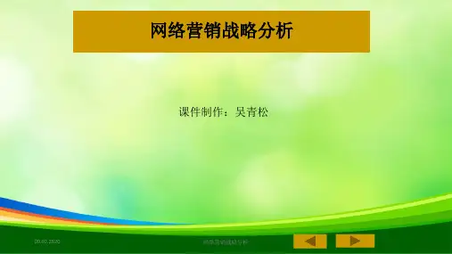 网络营销战略分析课件(ppt 78页)