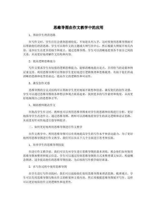 思维导图在作文教学中的应用