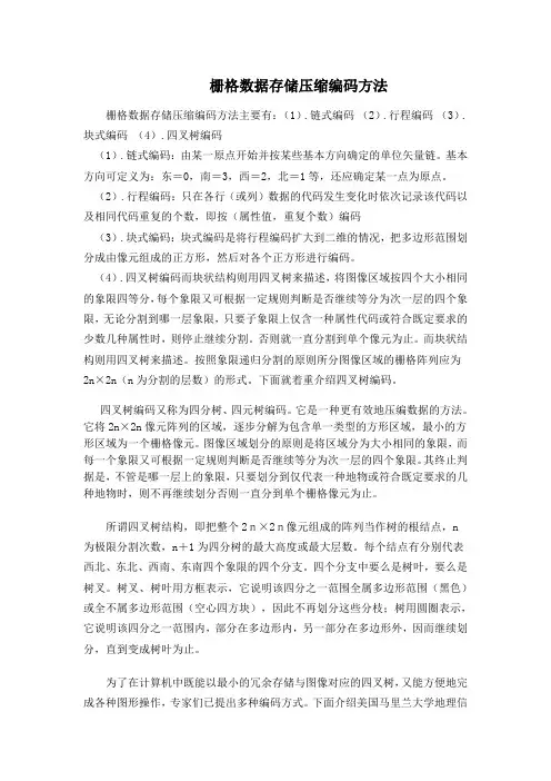栅格数据存储压缩编码方法