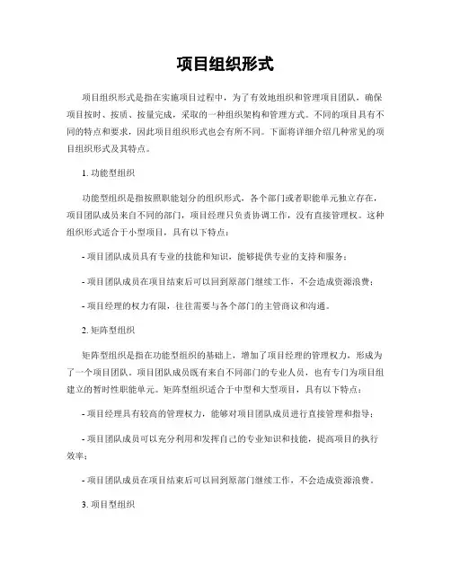 项目组织形式
