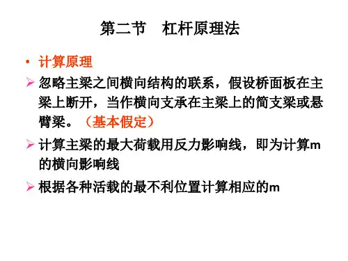 杠杆原理法计算桥梁荷载横向分布系数