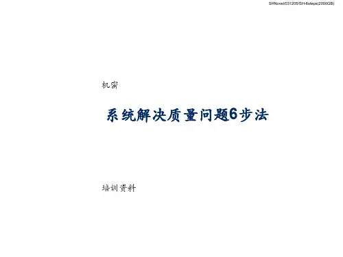 系统解决质量问题的6步法(ppt 31页)