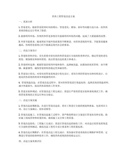 供热工程管道改造方案