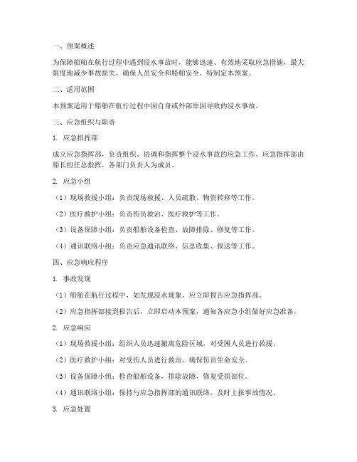 浸水事故应急预案