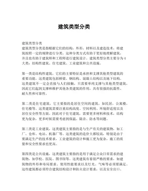 建筑类型分类