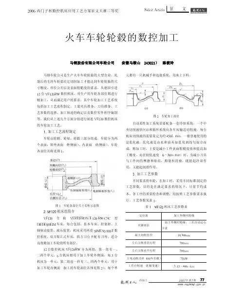 火车车轮轮毂的数控加工