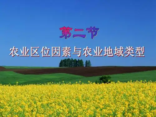 3.21农业区位因素与农业地域类型