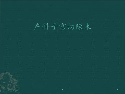 产科子宫切除术PPT课件ppt课件