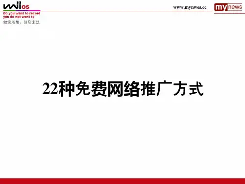 22种网络推广方式(PPT75页)