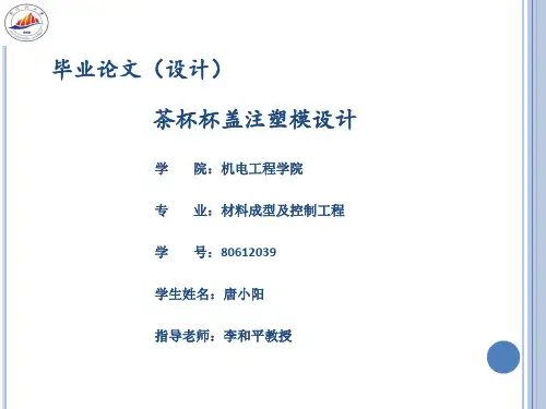 茶杯杯盖注塑模设计ppt