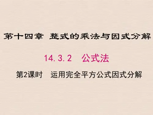 人教版八年级数学上册14.3.2 第2课时 运用完全平方公式因式分解(002)