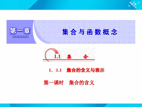 高中数学第一章  1.1.1  第一课时 集合的含义优秀课件