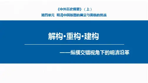【高中历史】明清中国版图的奠定与面临的挑战+课件+高一上学期统编版