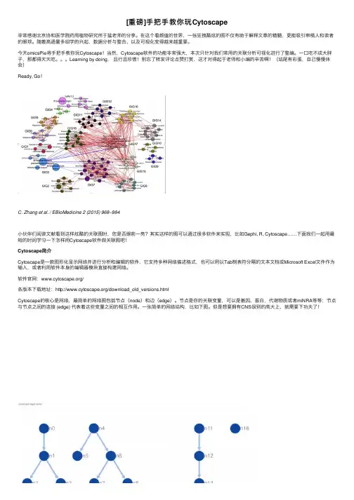 [重磅]手把手教你玩Cytoscape