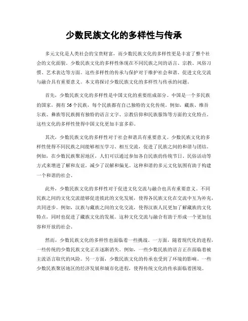 少数民族文化的多样性与传承