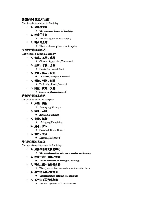 沙盘的主题表现
