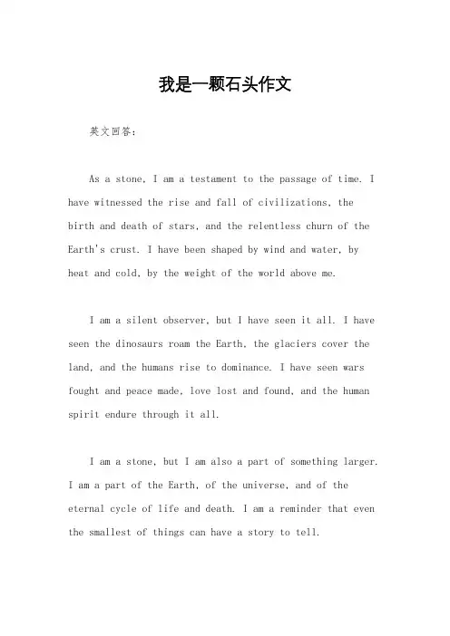 我是一颗石头作文