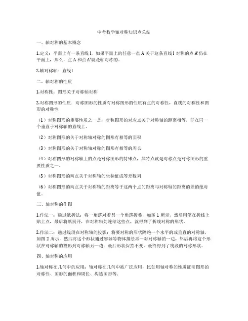 中考数学轴对称知识点总结