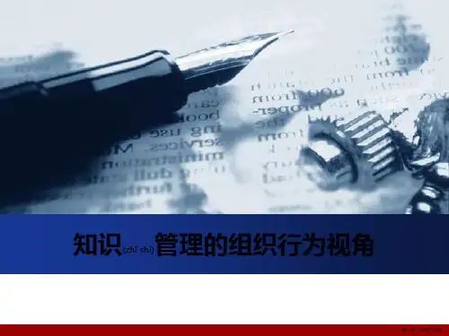 知识管理组织行为视角(共64张PPT)(共63张PPT)