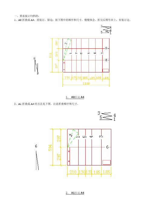 标准归档图纸(竣工图)折叠方法