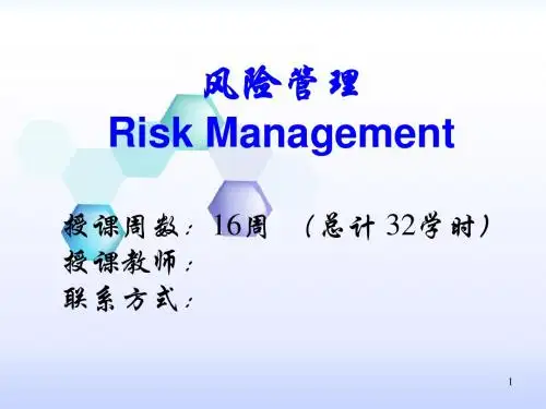 风险管理课件-第一章