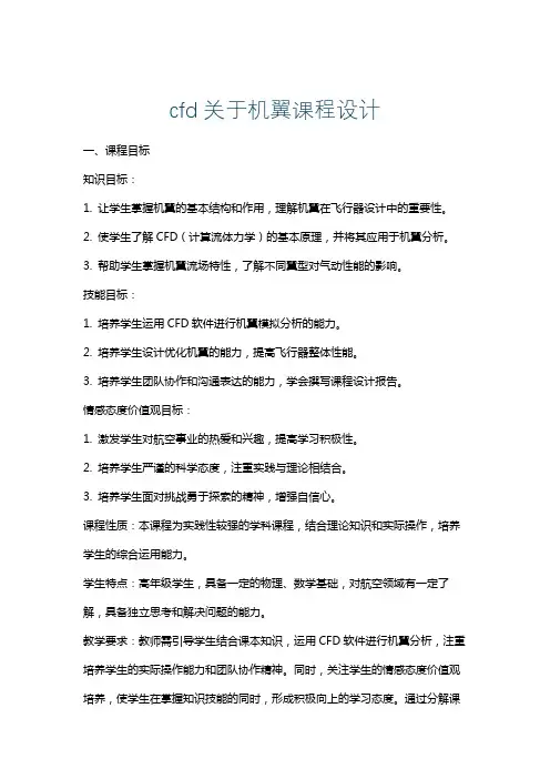 cfd关于机翼课程设计