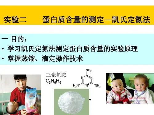 实验二蛋白质含量的测定凯氏定氮法1ppt课件