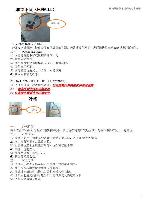 压铸缺陷图示说明分析及防止方法