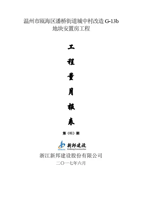 工程量月报表封面(01)