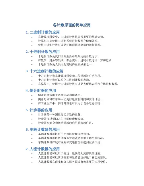 各计数原理的简单应用
