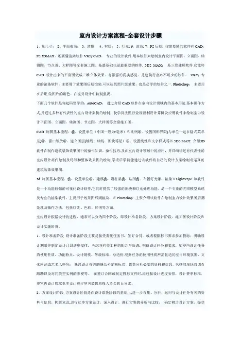 室内设计方案流程——全套设计步骤