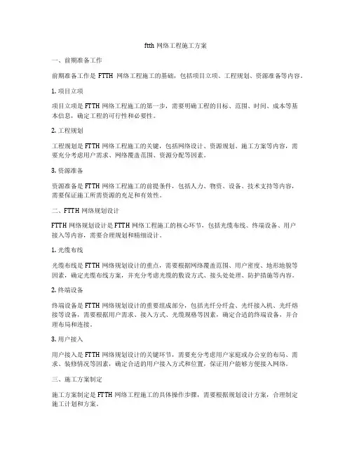 ftth网络工程施工方案