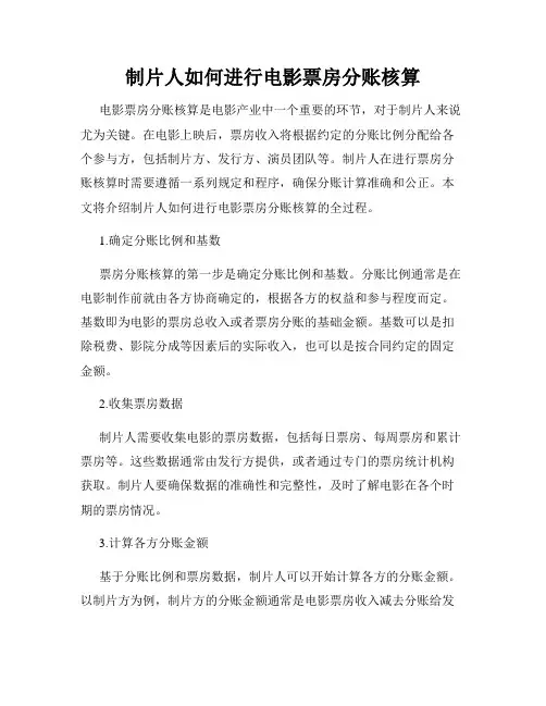 制片人如何进行电影票房分账核算